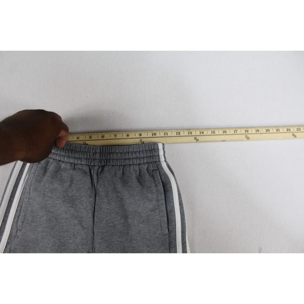 Adidas Youth Gray Sweatpants Casual Active Three Stripes Size Medium